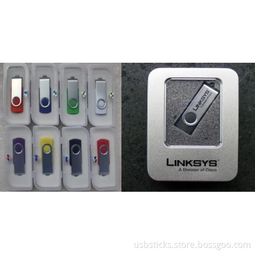 chrome metal clip usb twist memory stick